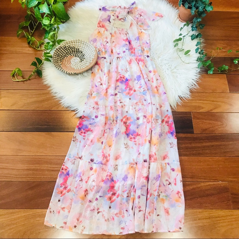 New🌿Made In Italy Falter Maxi Dress - Picture 9 of 13
